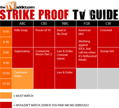 strike proof tv guide wednesday